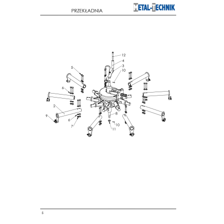 Części zamienne - Metal-Technik Zgrabiarka karuzelowa